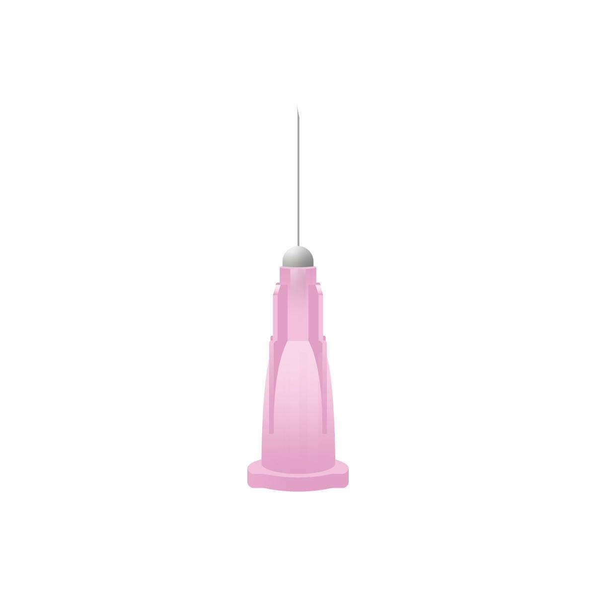 Aguja de mesoterapia Meso-relle de 12 mm y 32 g de color rosa