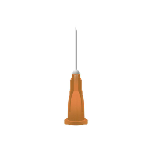 Agujas Terumo de 5/8 pulgadas y 25 g de color naranja