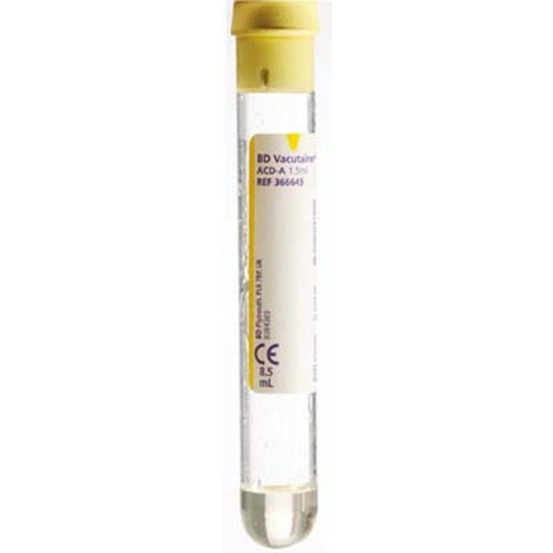 Tubos de extracción de sangre amarillos BD Vacutainer 8,5 ml ACD-A