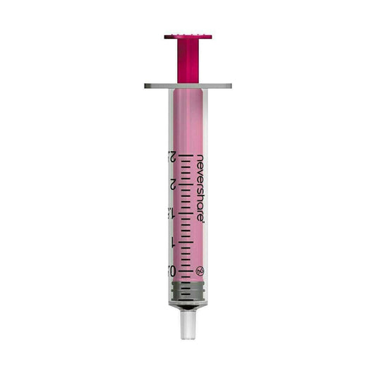 2.5ml Nevershare Pink Luer Slip Syringes - UKMEDI