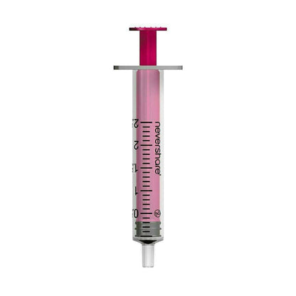 Jeringas Luer Slip rosa Nevershare de 2,5 ml