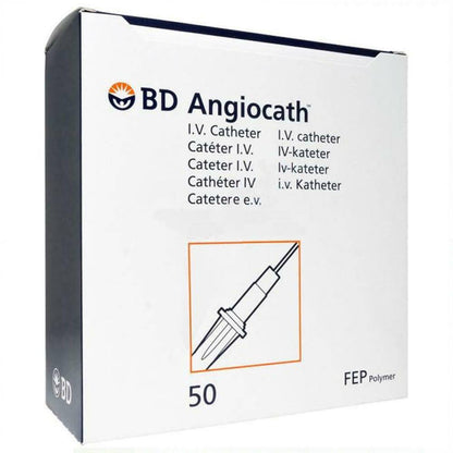 Catéter intravenoso BD Angiocath de 14 g, 1,8 pulgadas, 277 ml/min