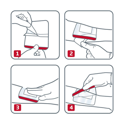 10cm x 20cm Leukomed T Plus Transparent Film Dressings With Wound Pad