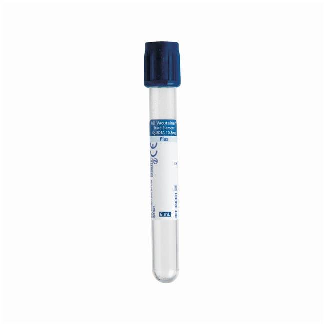 Tubos de extracción de sangre BD Vacutainer Trace Element 6ml K2 EDTA