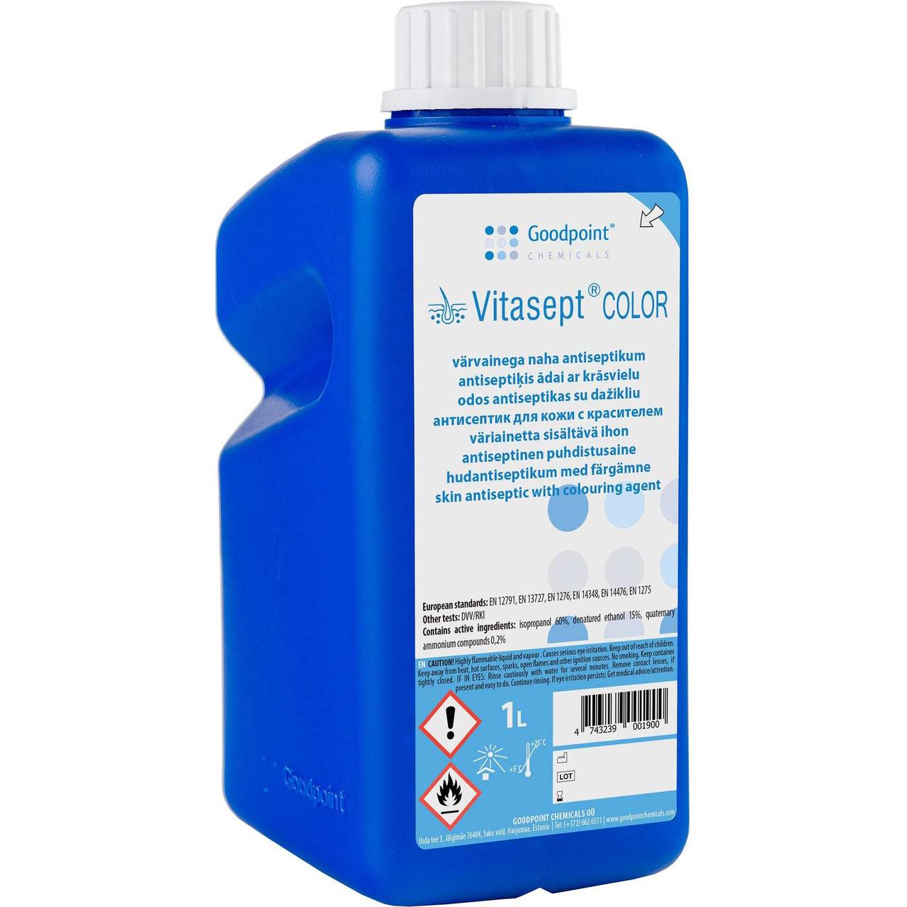 Antiséptico para la piel Vitasept Color