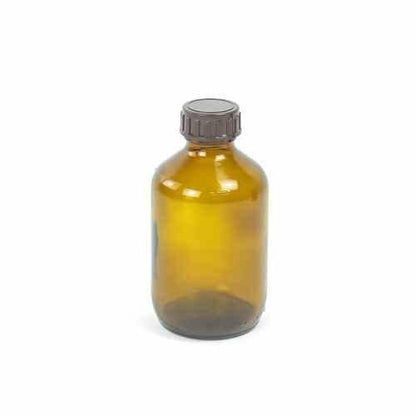 200ml Amber Glass Bottle with Screw Lid 133338 UKMEDI.CO.UK