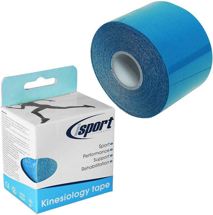 Cinta Kinesiológica Azul 5cm x 5m isport Performance