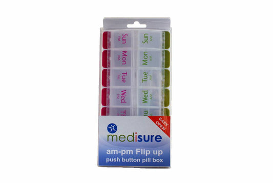 Pastillero con botón abatible AM-PM