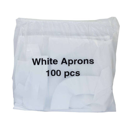 White Premium Disposable Flat Pack Aprons Pack of 100