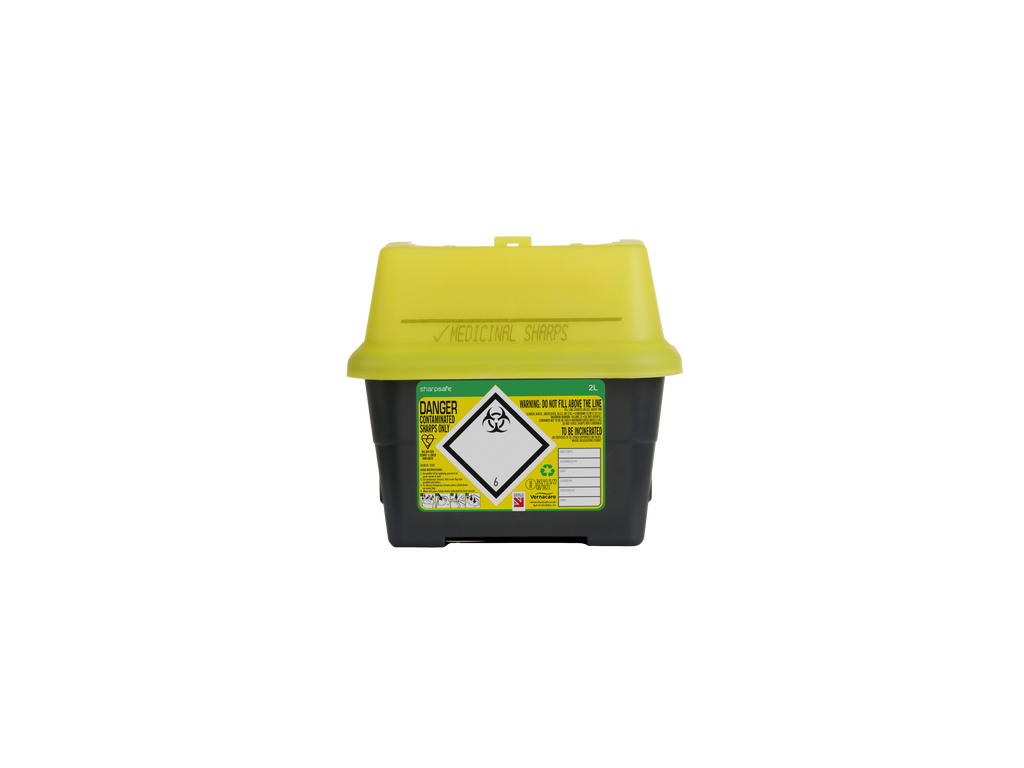 Contenedor de Punzantes Amarillo Sharpsafe de 2 Litros