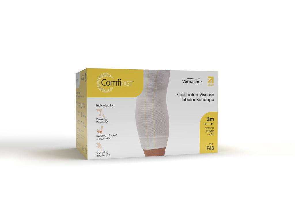 Vendaje tubular elástico unidireccional ComfiFast amarillo 10,75 cm x 3 m