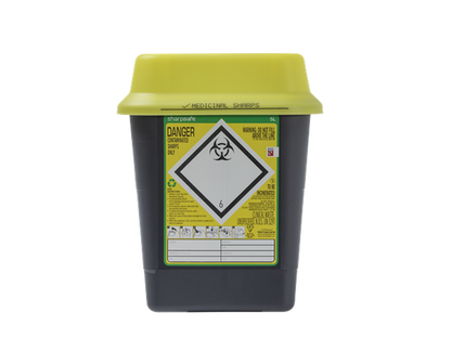 Contenedor de Punzantes Amarillo de 5 Litros Sharpsafe