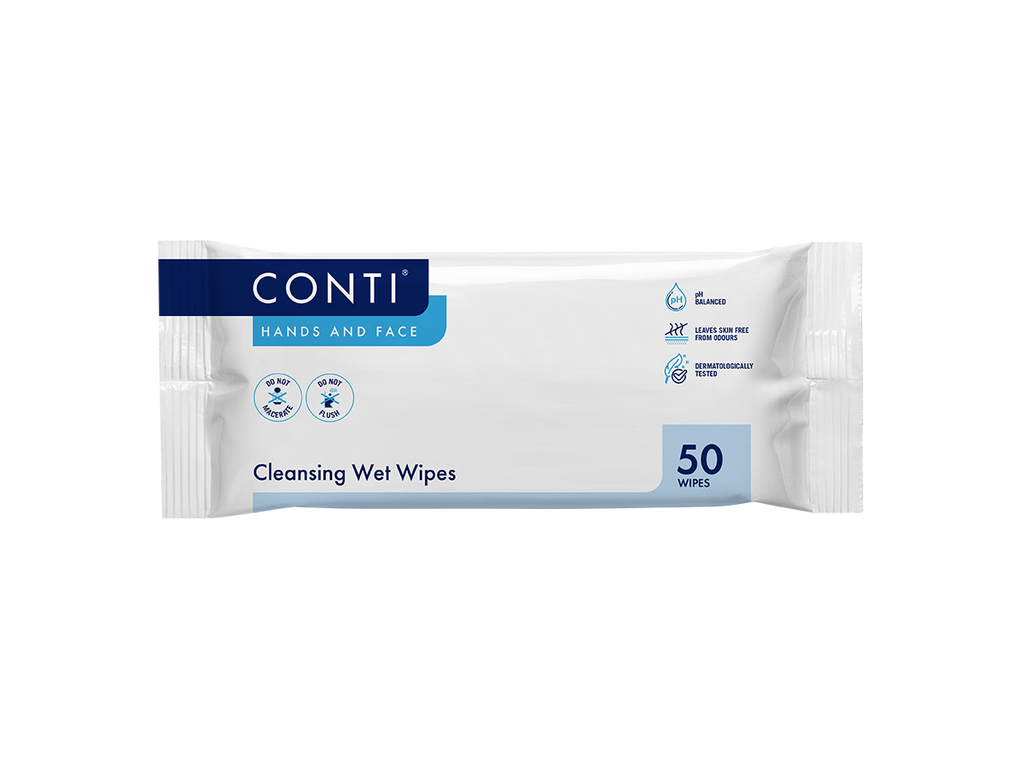 Conti Hands And Face Toallitas Húmedas Súper Suaves Ligeramente Perfumadas 50 Toallitas