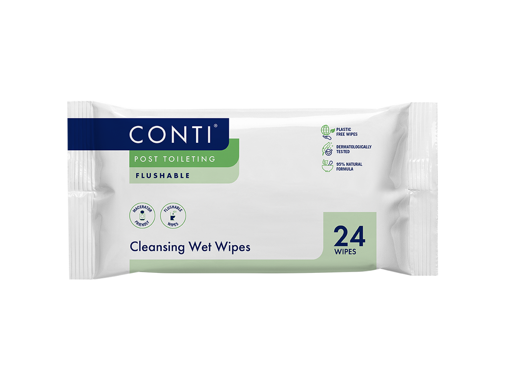 Conti® Toallitas húmedas para después del baño Sin fragancia 24 toallitas