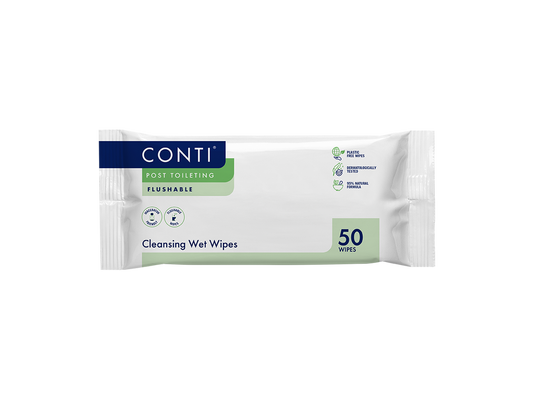 Conti Post Toileting Toallitas Húmedas Grandes Sin Fragancia 50 Toallitas