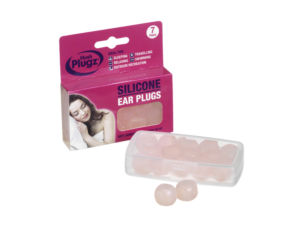 7 Pares de Tapones para los Oídos de Silicona UKMEDI Rosa