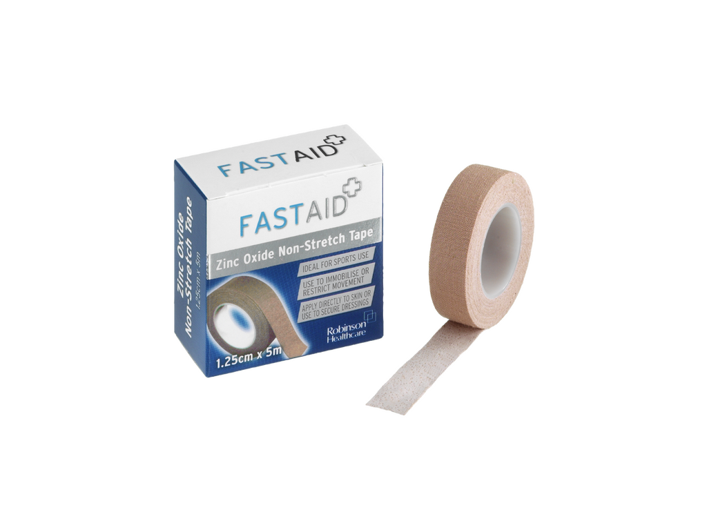 Cinta adhesiva no elástica de óxido de zinc Fast Aid de 1,25 cm x 5 m