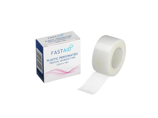 Cinta perforada de plástico Fast Aid de 2,5 cm x 10 m