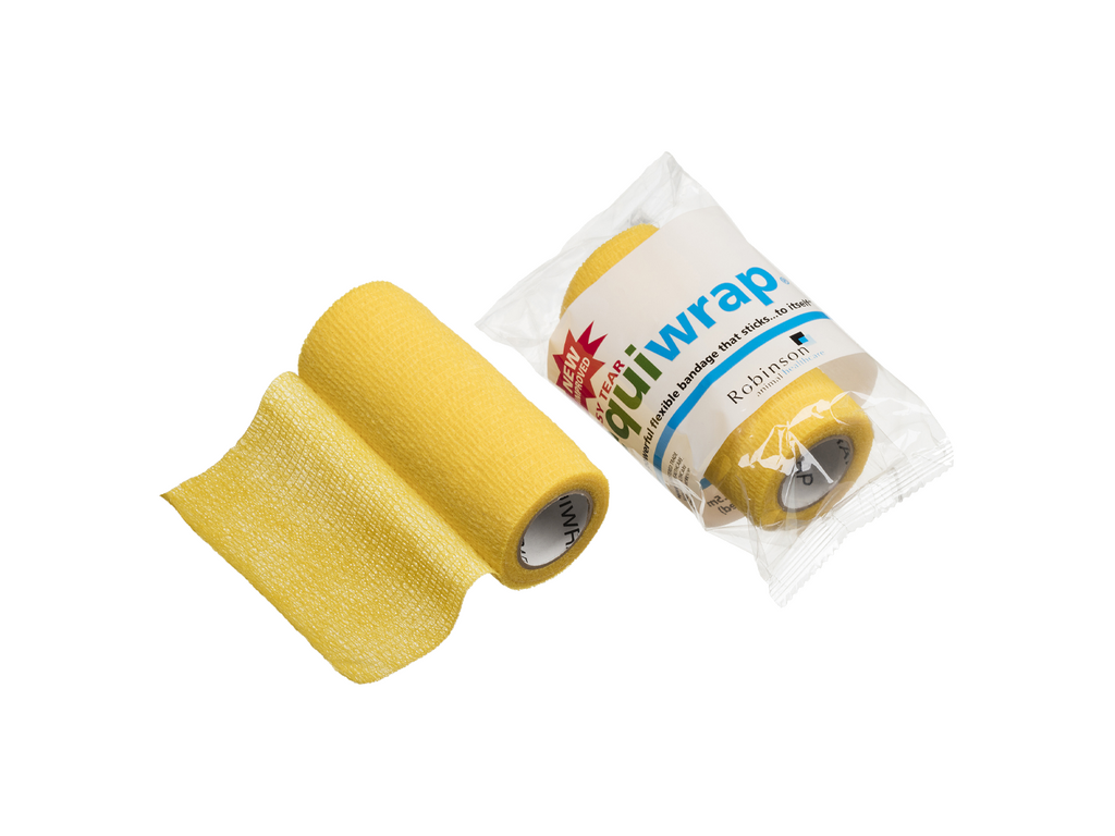 Venda cohesiva Equiwrap amarilla de 10 cm x 4,5 m