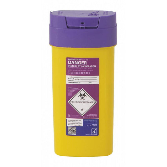 Contenedor para objetos punzantes Sharpsguard Purple Cyto de 0,6 litros