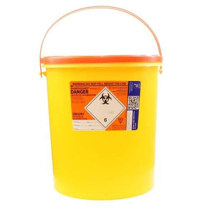 Contenedor para objetos punzantes Sharpsguard naranja de 22 litros