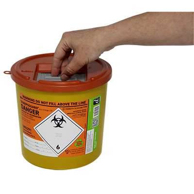 Papelera para Punzantes Eco Naranja 2,5 Litros