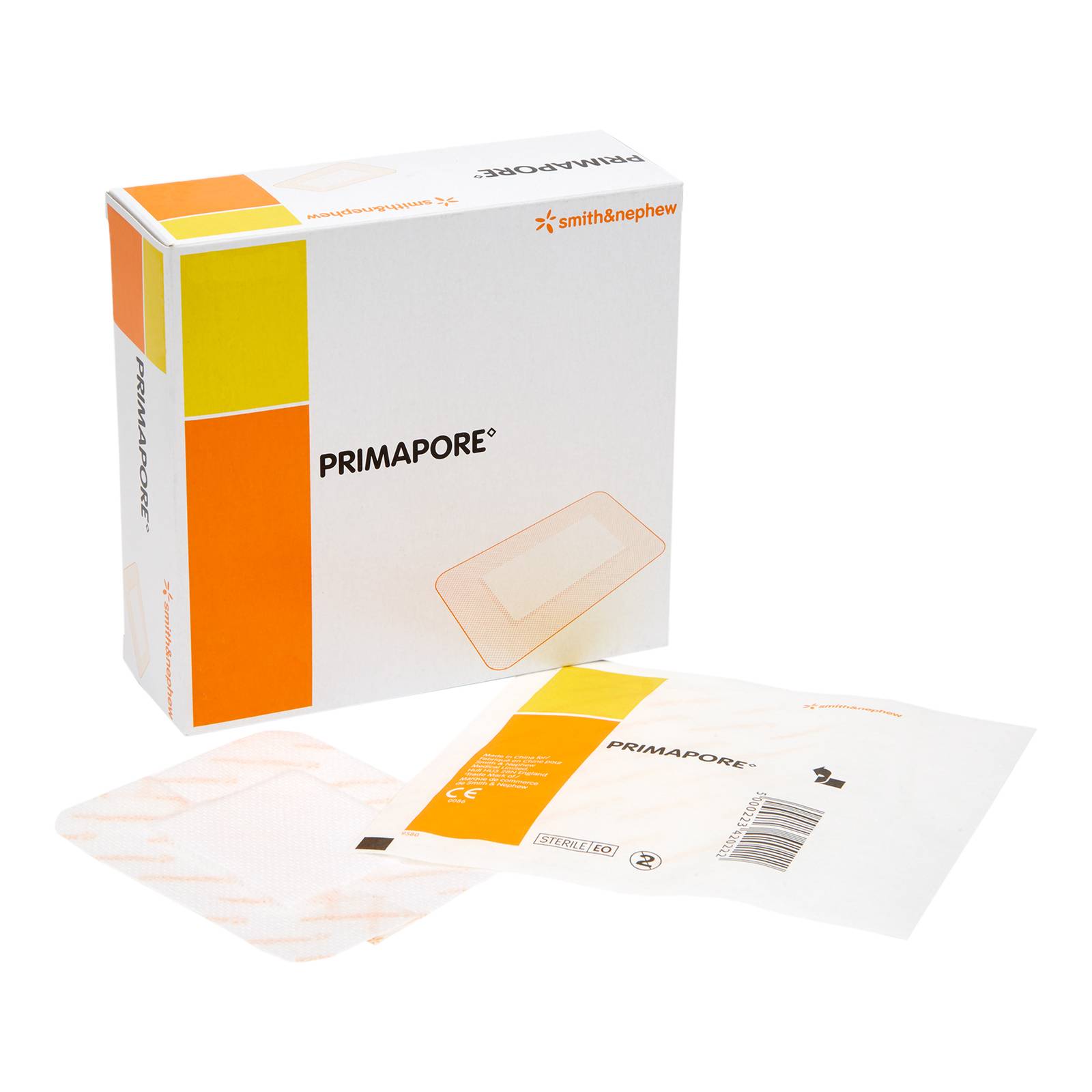 Apósitos absorbentes Primapore de 10 cm x 8 cm con borde adhesivo