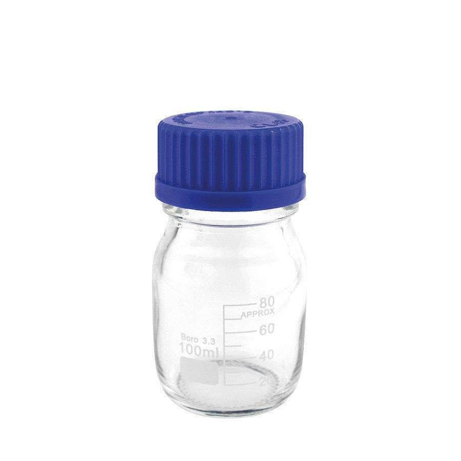 Botella de reactivo de vidrio de borosilicato de 100 ml