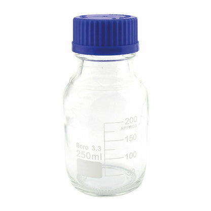 Botella de reactivo de vidrio de borosilicato de 250 ml