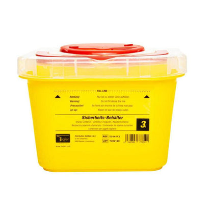 Contenedor para objetos punzantes Teqler Yellow de 3 litros