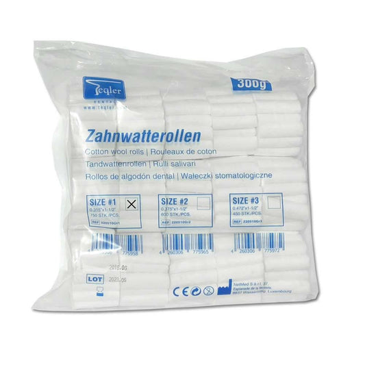 Rollos de algodón dental de 1 cm, paquete de 600