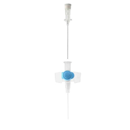 22G Azul Cánula intravenosa con puerto y alada Terumo Versatus de 1 pulgada