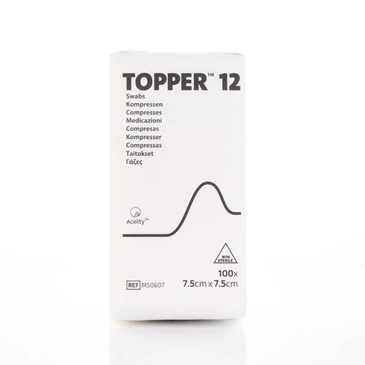 Topper de 7.5cm x 7.5cm 12 hisopos Paquete de 100