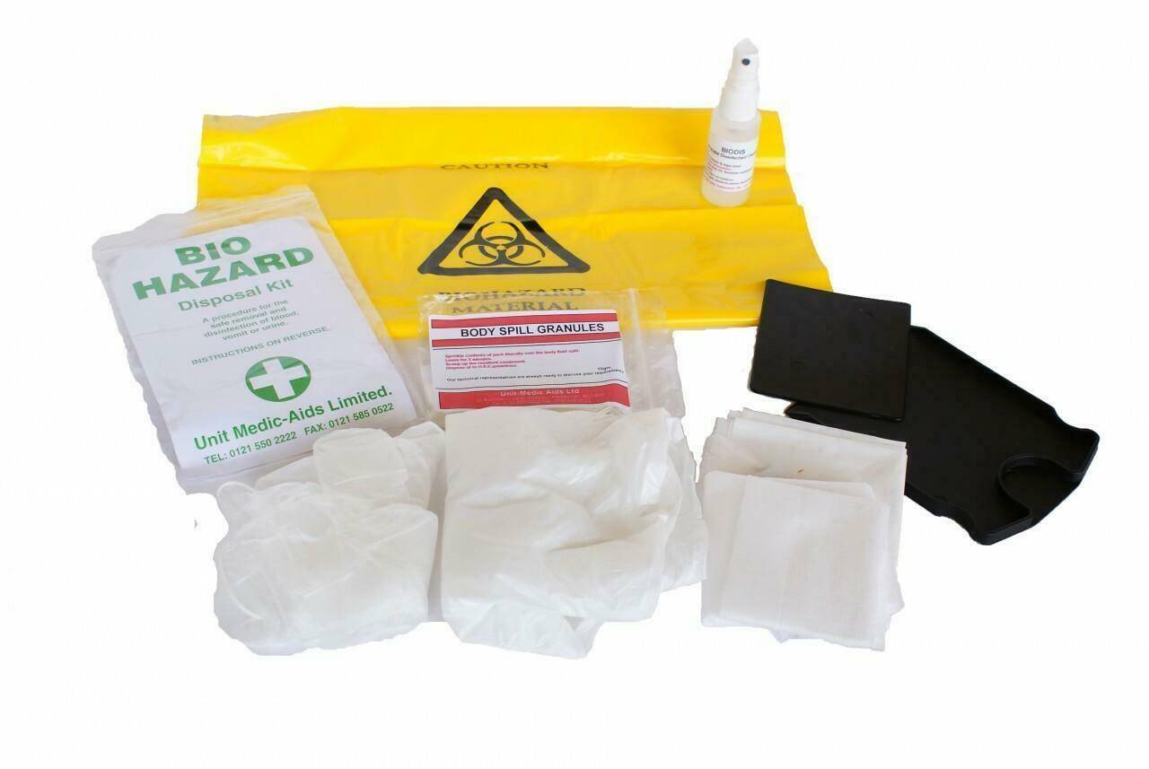 Unit Medic-Aids Limited Biohazard Disposal Kit x 1 Boxed QI0430 UKMEDI - UK Medical Supplies