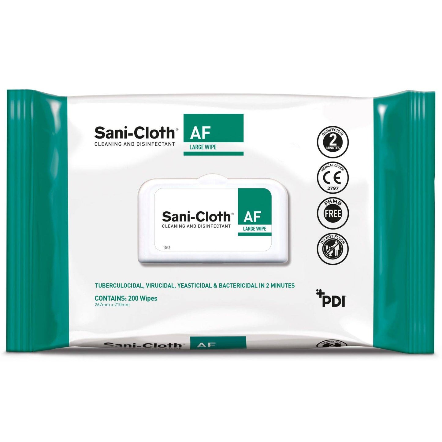 Toallitas Sani-Cloth AF, paquete de 200