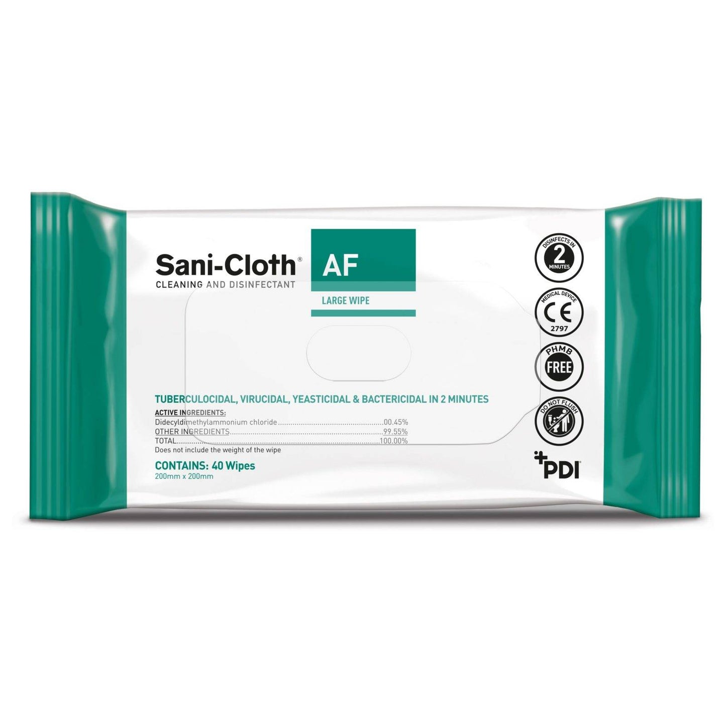 Toallitas Sani-Cloth AF, paquete de 40