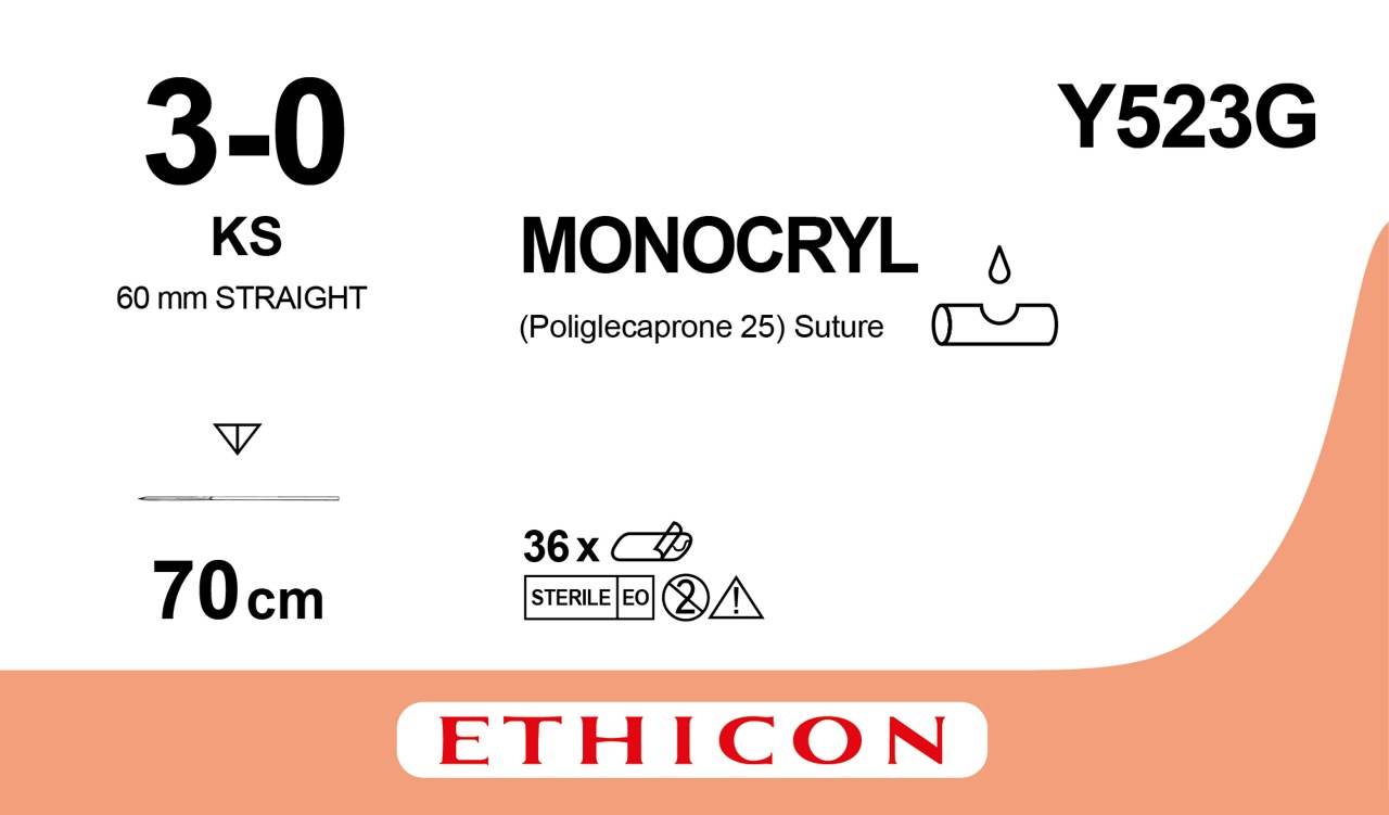 19mm 45cm 3-0 MONOCRYL Suture - UKMEDI